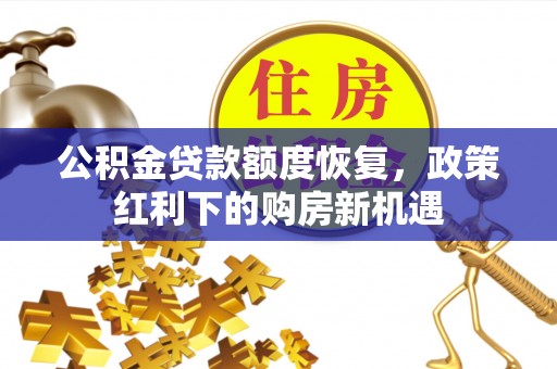 萍乡公积金贷款额度恢复，政策红利下的购房新机遇