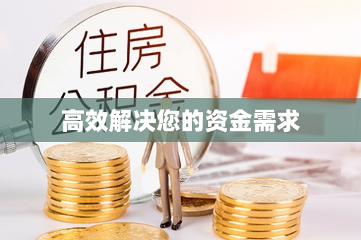 萍乡高效解决您的资金需求